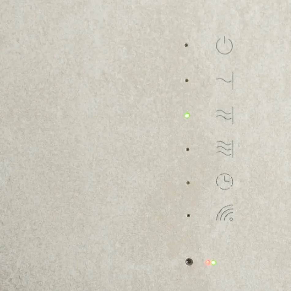 Radiator elektrik me temperaturë qelqi me përfundim guri Jonny Viadurini