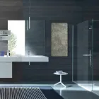 Radiator elektrik me temperaturë qelqi me përfundim guri Jonny Viadurini