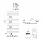 Projektim modern Radiator elektrik i montuar në mur për banjo 400 W - Pallua Viadurini