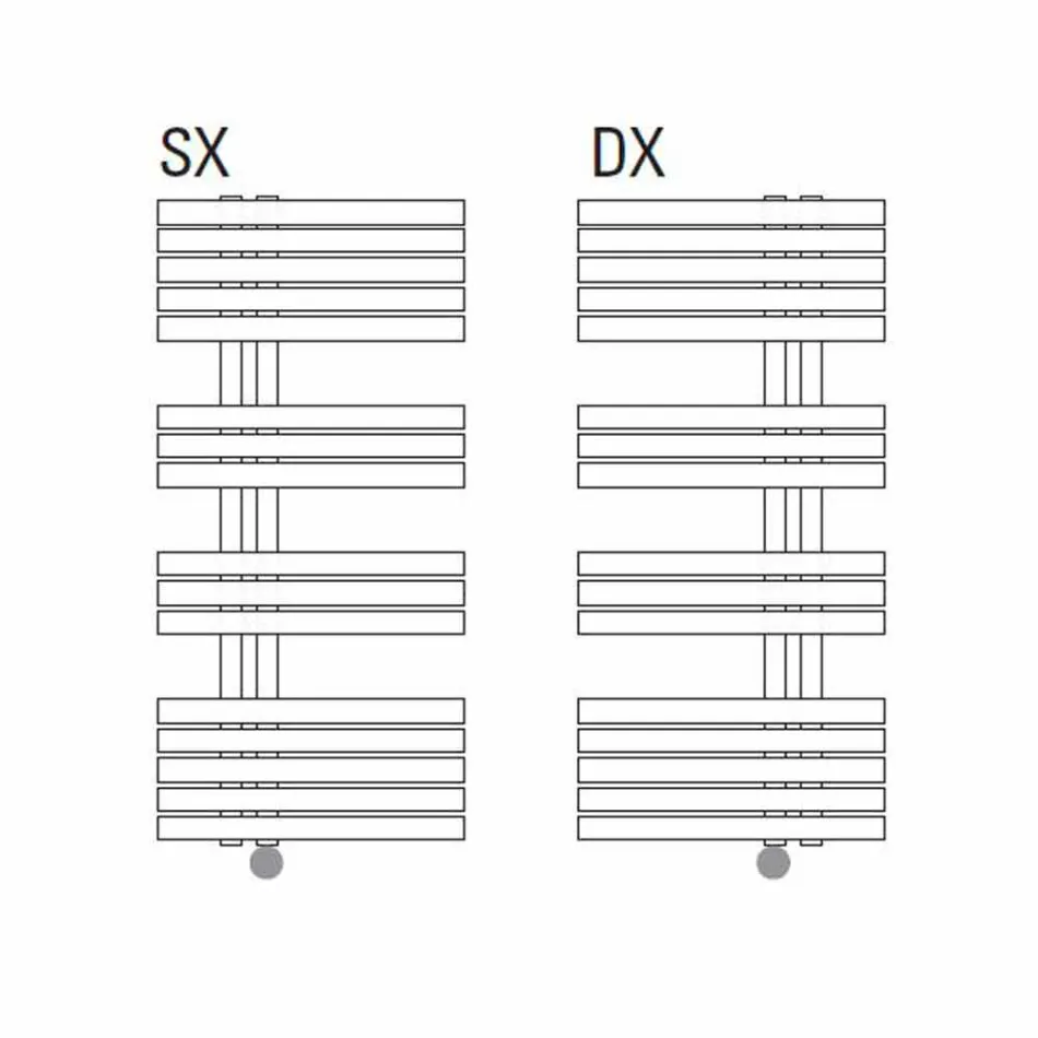 Projektim modern Radiator elektrik i montuar në mur për banjo 400 W - Pallua Viadurini
