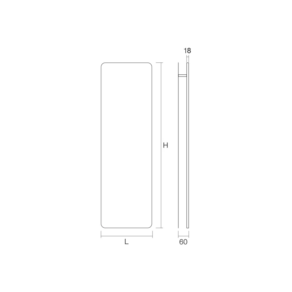 Radiator Elektrik Prej Qelqit dhe Aluminit Prodhuar në Itali - Glaze Viadurini