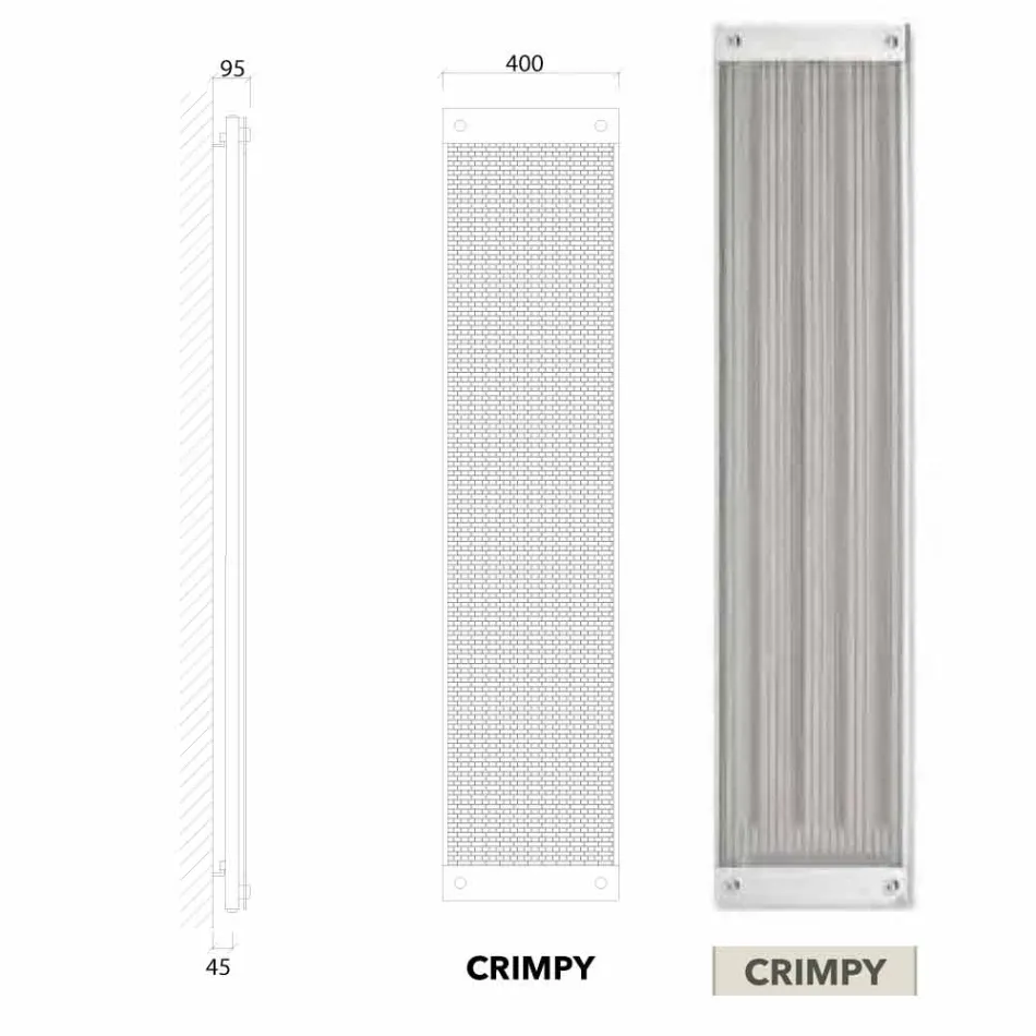 Aparati elektrik modern i ngrohjes vertikale moderne nga Scirocco H Viadurini