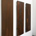 Radiator hibrid me finiturë Corten në pluhur mermeri italian - Lines Viadurini