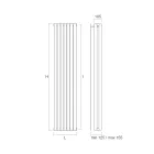 Radiator hidraulik me kolektor horizontal dhe tuba vertikal - Colomba Viadurini