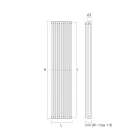 Radiator Hidraulik me Seri Dyfishe Elementesh Vertikale Made in Italy - Pasticcio Viadurini