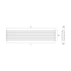 Radiator Hidraulik me Elemente Seksioni Një Katror Prodhuar në Itali - Nougat Viadurini