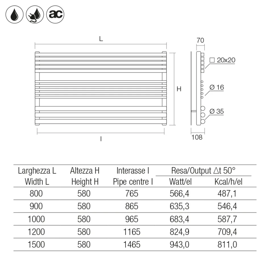 Radiator Hidraulik me Elemente të Ndryshëm të Prodhuar në Itali - Ardore Viadurini