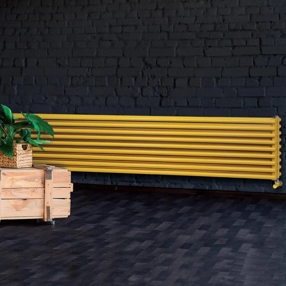 Radiator hidraulik me seri trefishe elementesh horizontale Prodhuar ne Itali - Caramella Viadurini