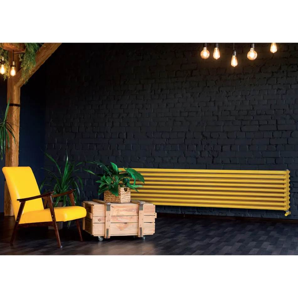 Radiator hidraulik me seri trefishe elementesh horizontale Prodhuar ne Itali - Caramella Viadurini