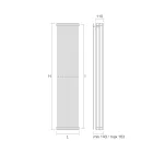 Radiator hidraulik me seri trefishe elementesh vertikale Prodhuar ne Itali - Cenci Viadurini