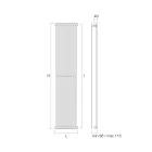 Radiator hidraulik me një sërë elementësh vertikal të prodhuar në Itali - karbon Viadurini