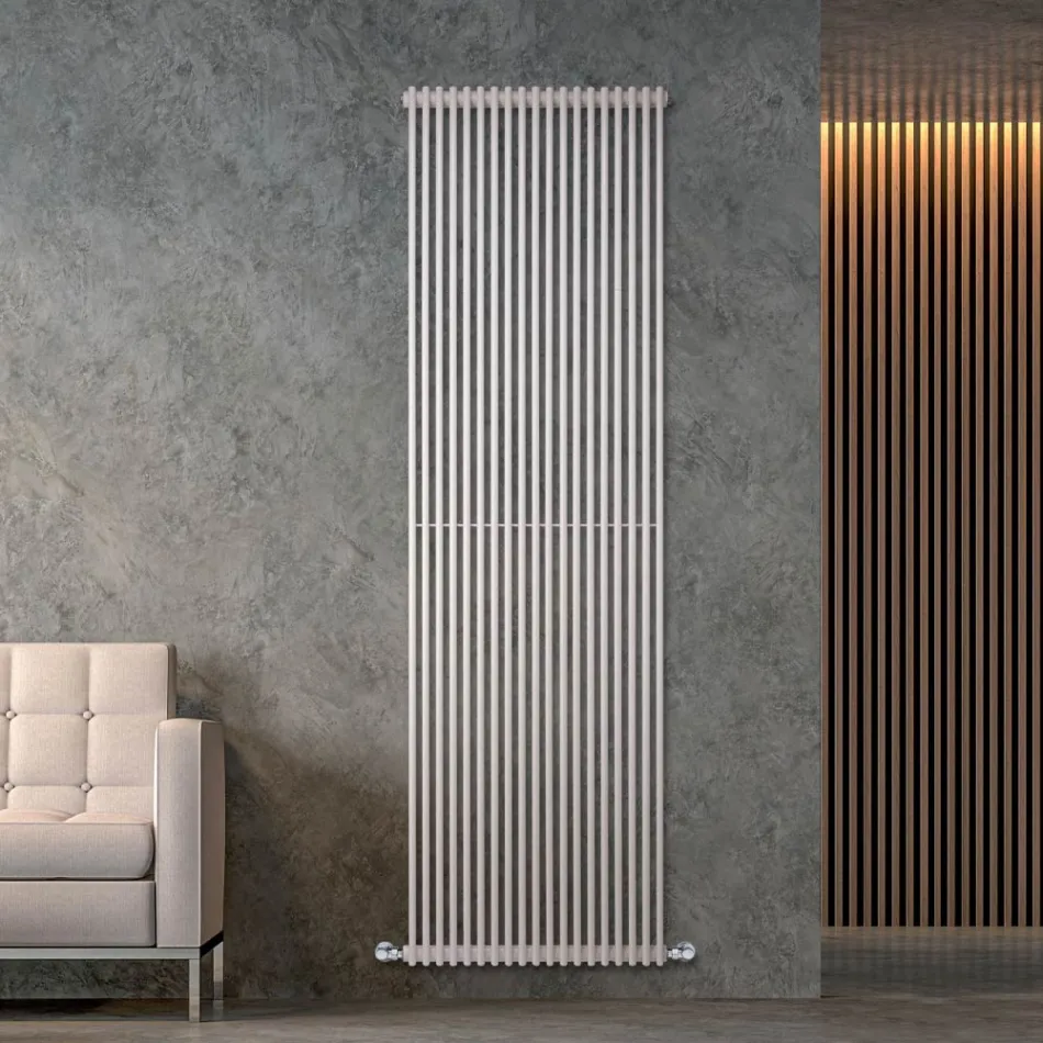 Radiator Hidraulik me një Seri Elementesh Vertikale të Prodhuar në Itali - Carbon Viadurini