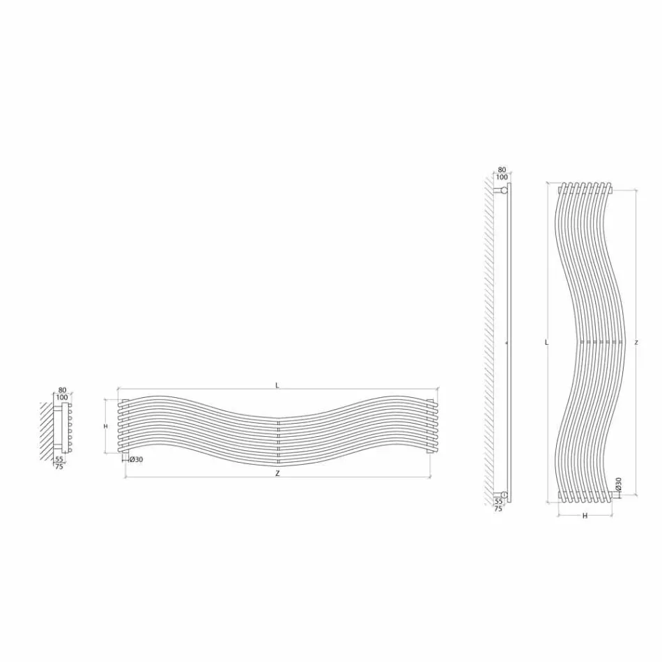 Vala e çelikut nga Scirocco H Viadurini