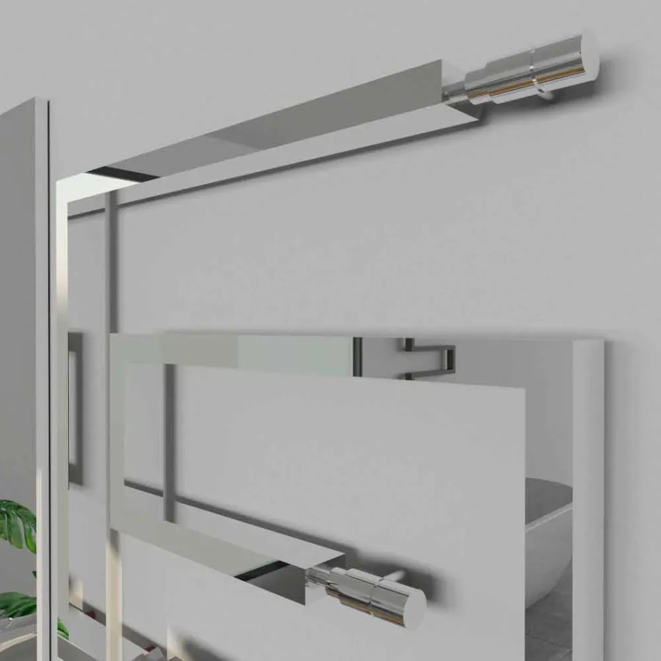 Radiator dekorativ hidraulik në çelik të pandryshkshëm gjarpër nga Scirocco H Viadurini