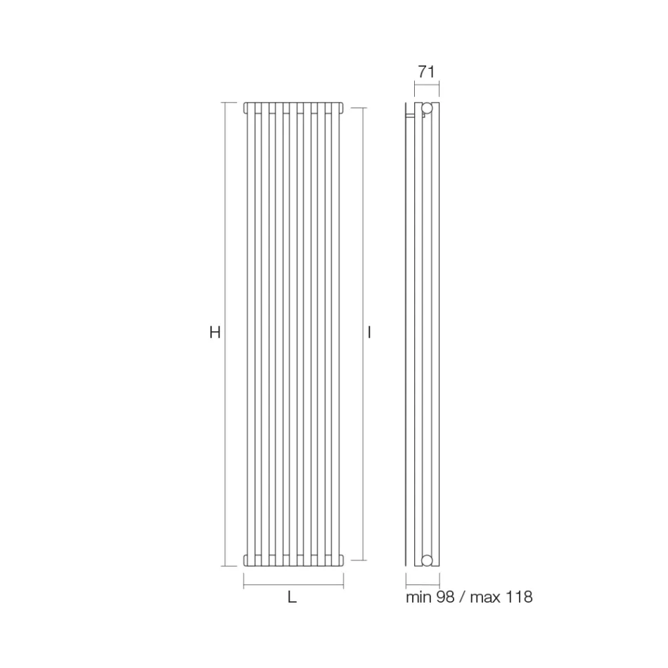 Radiator Hidraulik Prodhuar me Strukturë çeliku të Karbonit - Akullore Viadurini