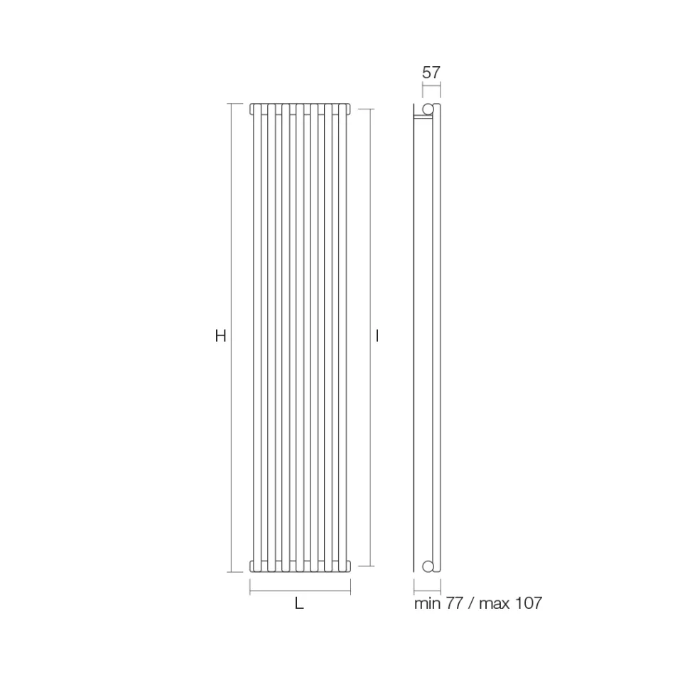 Radiator hidraulik Prodhuar në çelik karboni Prodhuar në Itali - Cannoli Viadurini