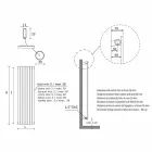 Dizajn Modern Radiator Hidraulik Vertikal të Murit deri në 1224 Watt - Regolo Viadurini