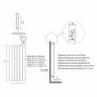 Radiatori me mur i dizajnuar prej çeliku karboni me ngjyra 881 W - Qukapiku Viadurini