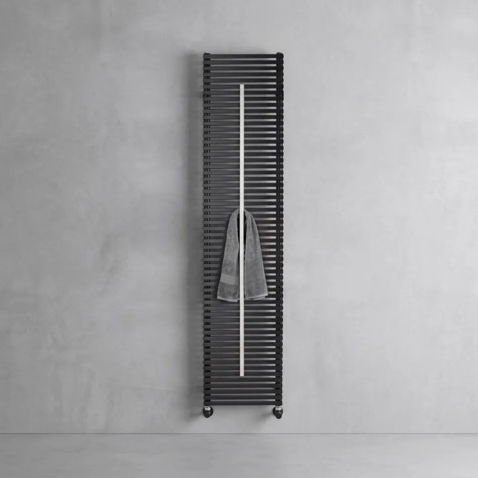 Radiator i përzier Lux me shinë çeliku për peshqir, i prodhuar në Itali Viadurini