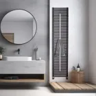 Radiator i përzier Lux me shinë çeliku për peshqir, i prodhuar në Itali Viadurini