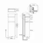 Radiator për peshqir me dizajn elektrik vertikal deri në 1000 vat - Rebel Viadurini