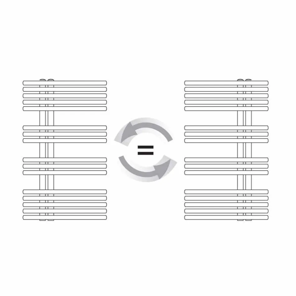 Me ngrohje për peshqir të montuar në mur me dizajn modern deri në 690 W - Pallua Viadurini