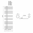 Ngrohësi i peshqirëve të kromit të radiatorit në projektin hidraulik të çelikut 483 W - Pavone Viadurini