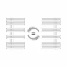 Ngrohësi i peshqirëve të kromit të radiatorit në projektin hidraulik të çelikut 483 W - Pavone Viadurini