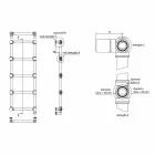 Krom ngrohës për peshqir elektrik radiator në dizajn bronzi 200 W - Cezar Viadurini