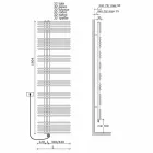 Peshqir elektrik i nxehtë për peshqir në model çeliku të kromuar 700 W - Pallua Viadurini