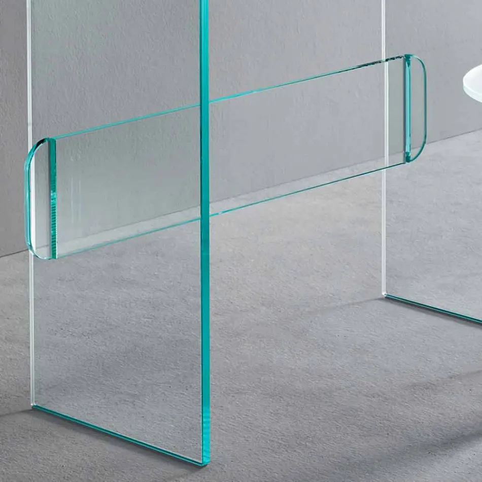 Tavolina e veshjes së grimit me pasqyrë dhe sirtar qelqi 3 përfundime - Salvie Viadurini