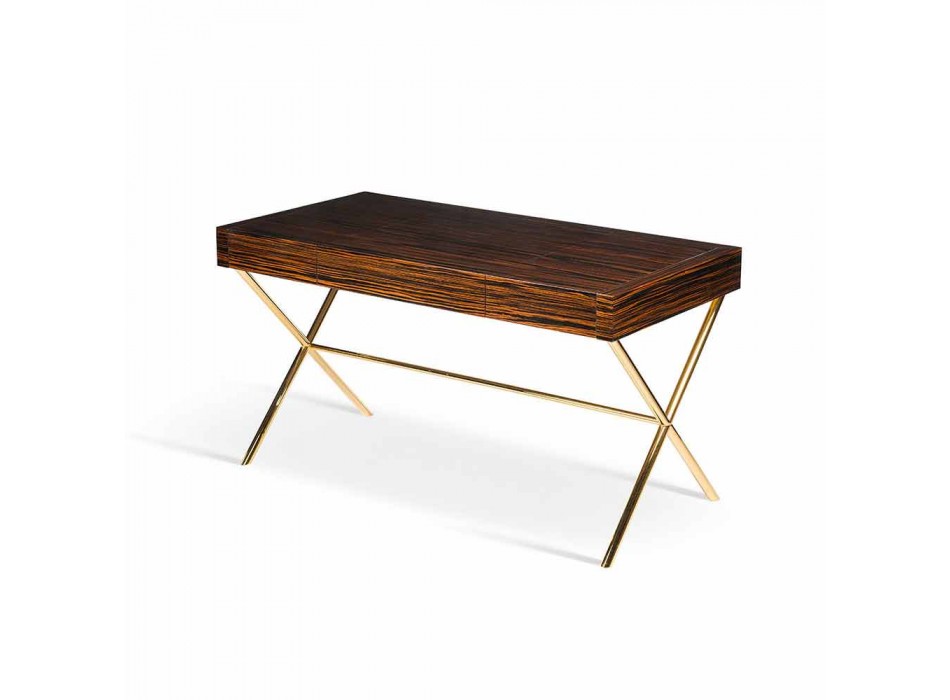 Tavolinë moderne e veshjes me majën e çeljes në dru me lesh prej leshi të lulëzuar Ada 3 Viadurini