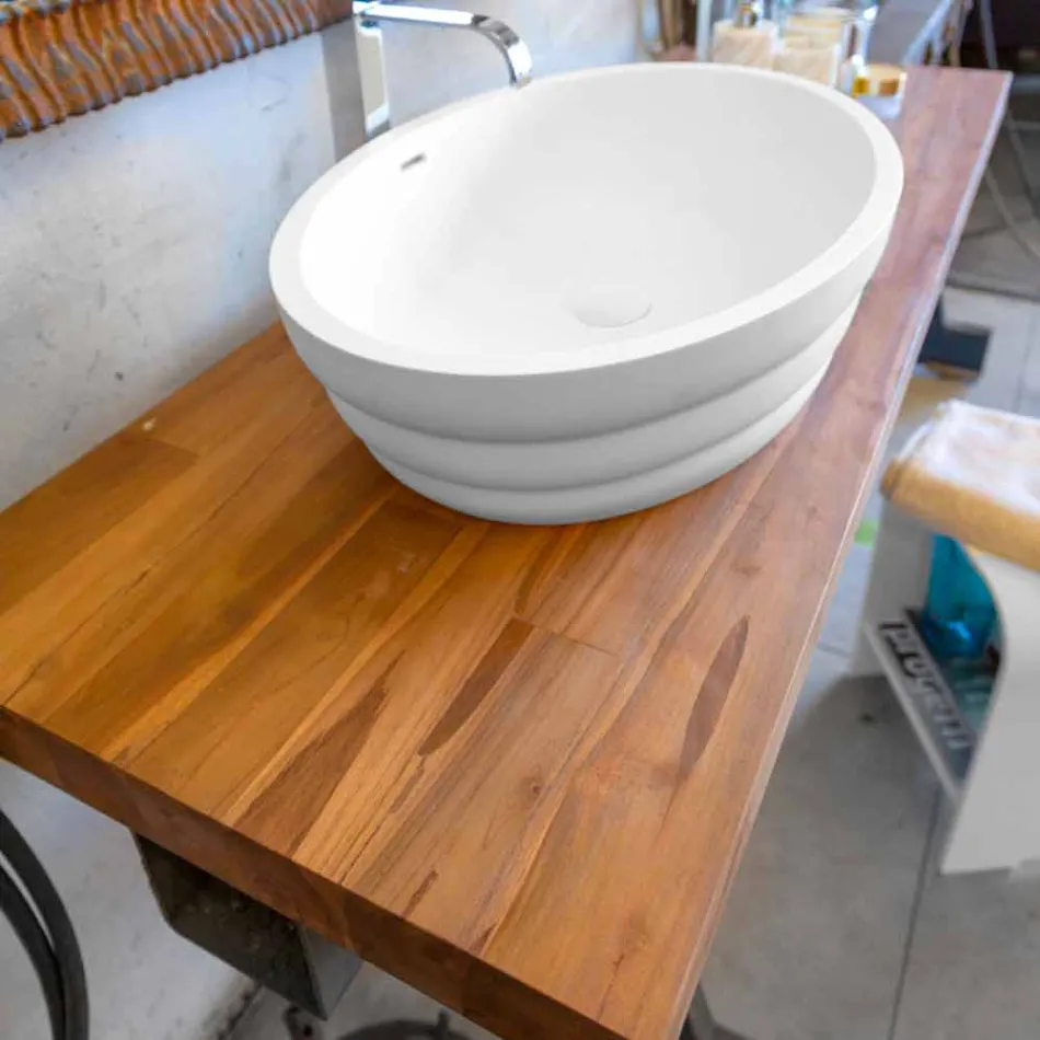 Lavatrice top countertop pezulluar në rripin e Norcia Viadurini