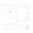 Sipërfaqja e ngurtë e pezulluar me lavaman Arona të integruar Viadurini