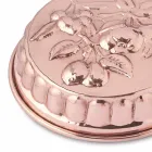 Tava e ëmbëlsirave prej bakri të konservuar me dorë dhe me dekorimin e frutave 28 cm - Gianmattia Viadurini