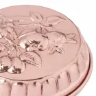 Tava e ëmbëlsirave prej bakri të konservuar me dorë dhe me dekorimin e frutave 28 cm - Gianmattia Viadurini