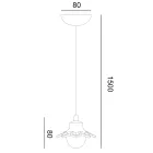 Llambë varëse terrakote Toscot Apuane pa rozetë Prodhuar në Toscana Viadurini