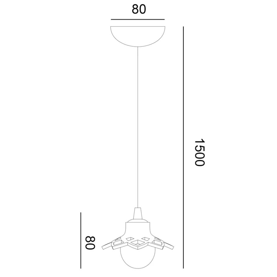 Llambë varëse terrakote Toscot Apuane pa rozetë Prodhuar në Toscana Viadurini