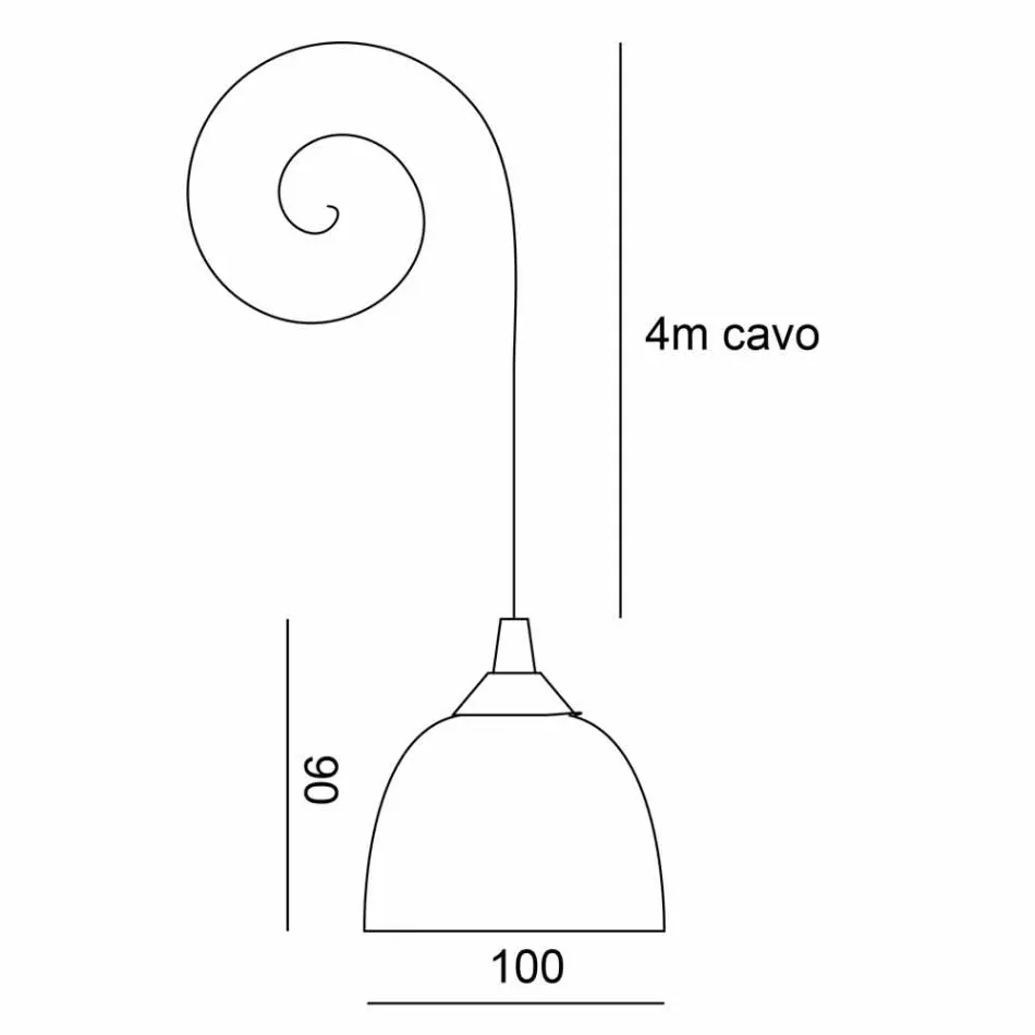 Toscot Apuane dritë varëse terrakote Viadurini