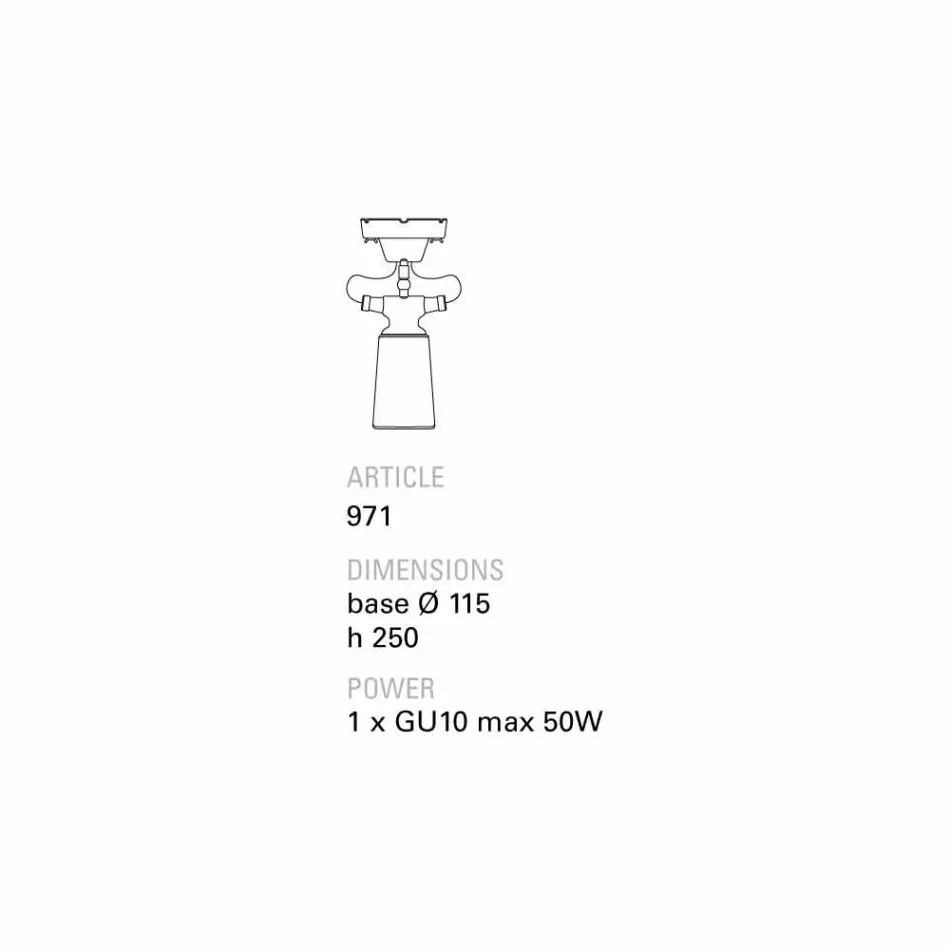 Dritë qeramike e tavanit Toscot Battersea, dizajn modern Viadurini