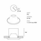 Toscot Battersea far i brendshëm built14 cm i bërë në Toskan Viadurini