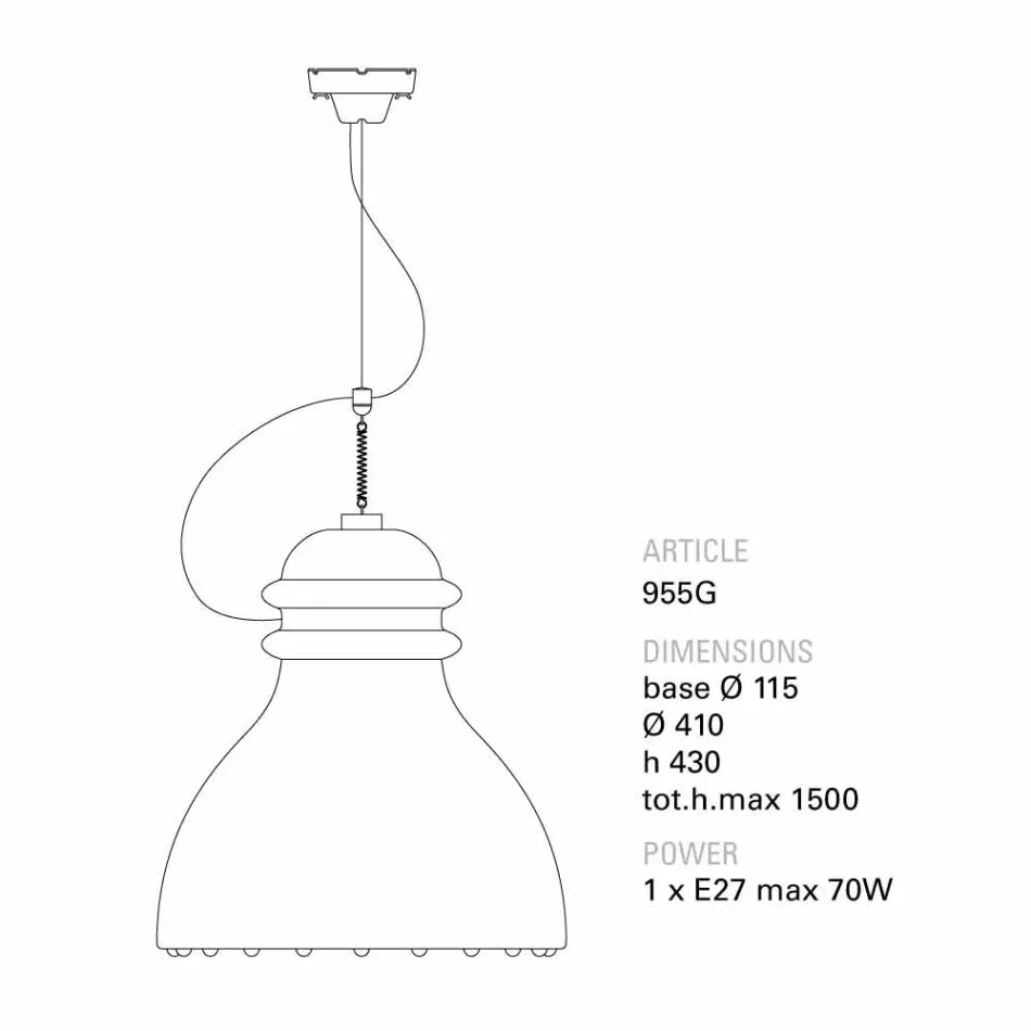 Llambë varëse bashkëkohore qeramike Toscot Battersea Viadurini