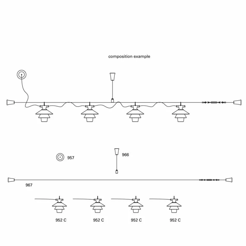 Toscot Battersea rozetë e madhe e tavanit për kompozime Viadurini