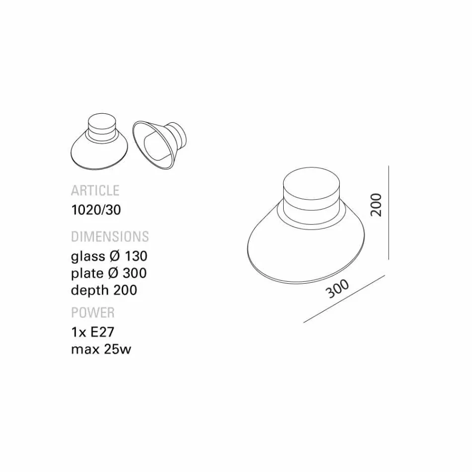 Toscot Chapeau! Llambë mur / tavan e bërë në Toscana Viadurini