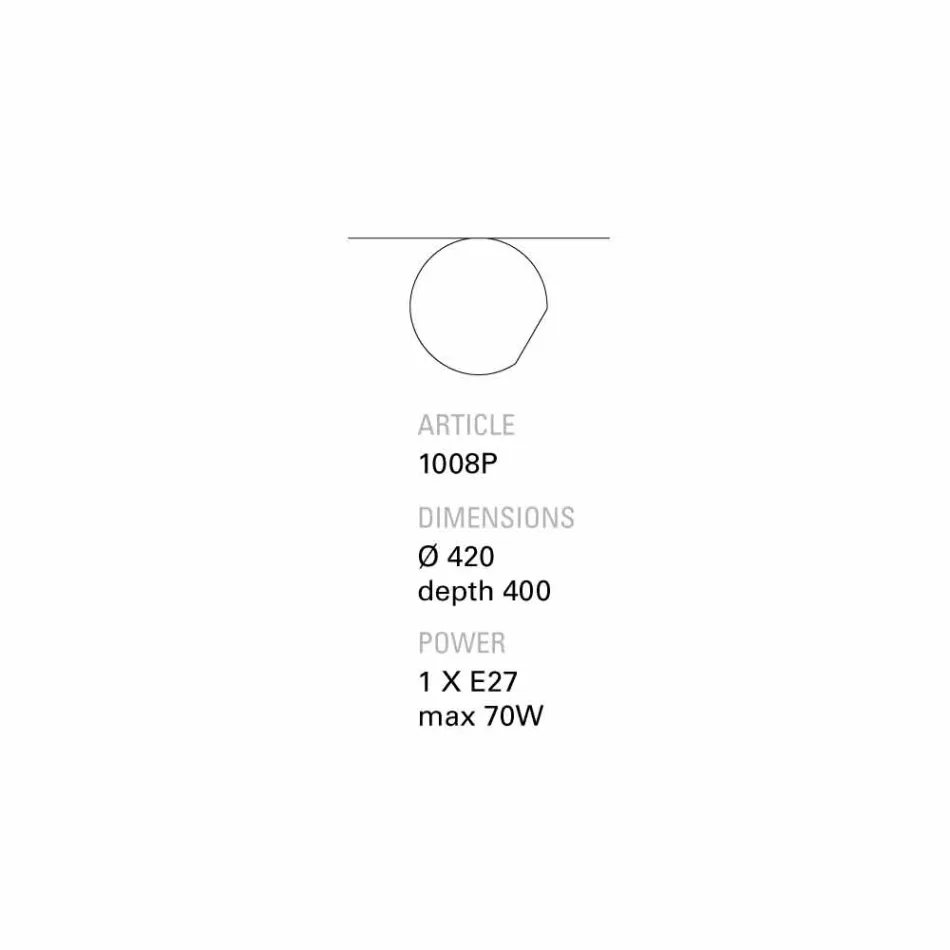 Llambë tavani Toscot Newton / aplikativ i errët terrakote Viadurini