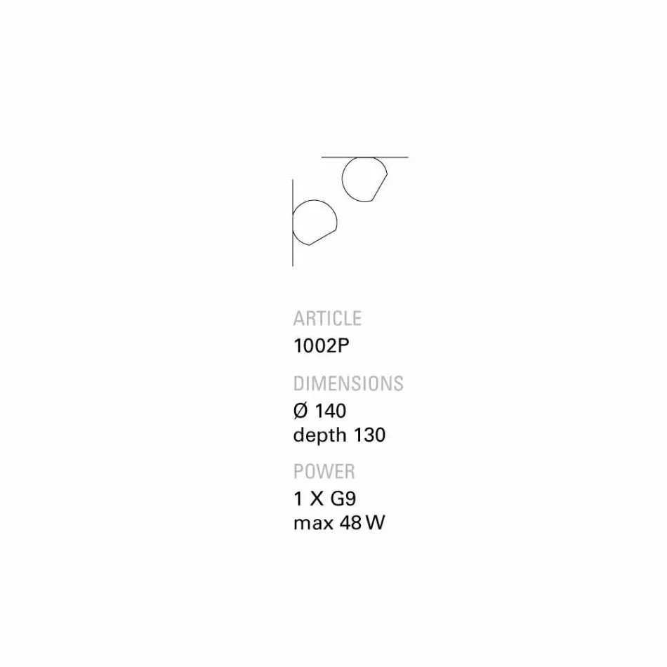 Llambë tavani Toscot Newton / aplikativ i errët terrakote Viadurini