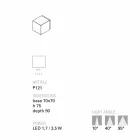 Toscot Smith terrakota e bërë me dorë me dritë LED aplikim të lehta LED Viadurini