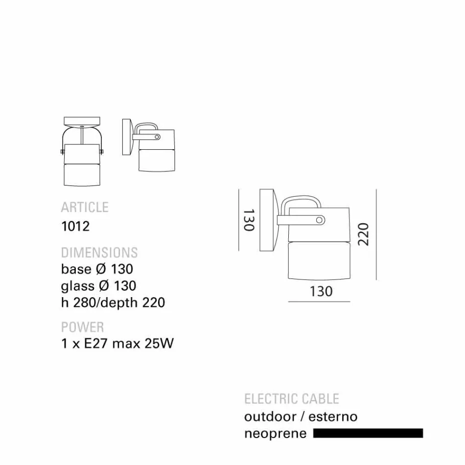 Toscot Swing / llambë murale e bërë në Toscana Viadurini