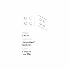 Llambë murale e projektimit Toscot Vivaldi në terrakota të bëra në Itali Viadurini