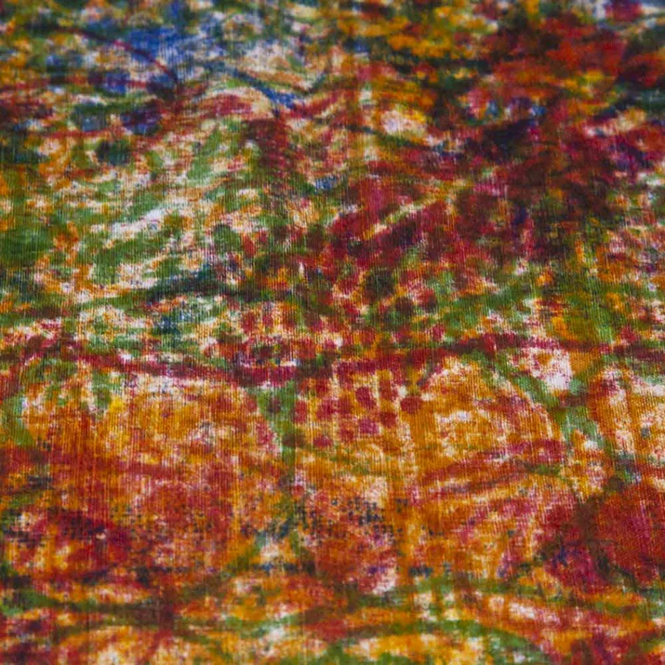 Shtypur një pëlhurë pambuku të punuar me dorë Një copë - markave Viadurini